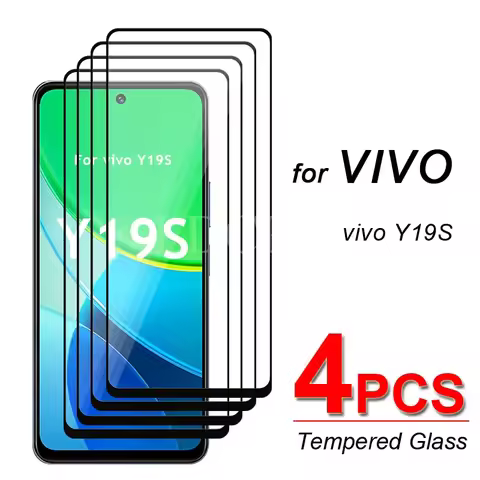 4 Pcs For vivo Y19S Glass vivo Y19S Tempered Glass HD Flim Full Glue Screen Protector Film vivo Y19S