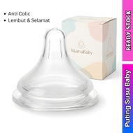 Mamababy Puting Botol Susu Baby Wideneck Feeding nipple Replacement teats pacifier