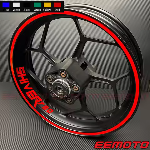 Motorcycle 17 Inch Stripes 8X Front Rear Iner Rims Decals Wheels Reflective Sticker Waterproof For A