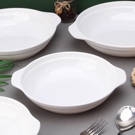 Shopaom61 ADAMAS Ceramic Plate 9 Inches DIANA White
