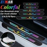 Toyota TRD Car Door Sill Sticker Colorful Reflective Sticker Car Threshold Sticker Anti Scratch Prot