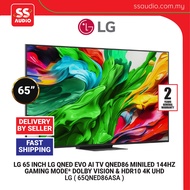 【 DELIVERY BY SELLER 】 LG 65" | 75" | 86" | 100" EVO AI 144HZ MINILED 65QNED86ASA / 75QNED86ASA / 8