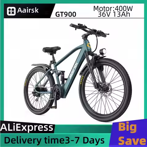 Aairsk GT900 Adult E-bike 400W Motor 36V 13Ah Battery Electric Bike 26 Inch Fat Tire E-Mountain bike