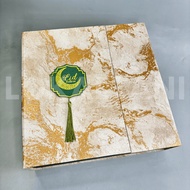 Eid Box 4 Jars 500Gr Wallpaper/Hampers Dry Cake Box/Eid Box Full Gold Wallpaper Side Magnets