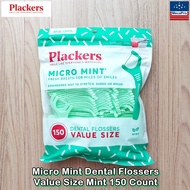 Plackers® Micro Mint Dental Flossers Mint 150 Count ไหมขัดฟัน รสมิ้นต์