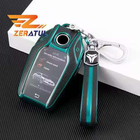 TPU Leather Car Key Case Cover For BMW LCD Smart New 5 Series 53016 Series GT Car X3 7 Series Keys C
