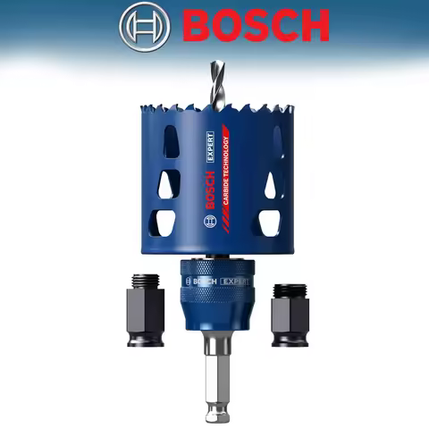 BOSCH 2608901910 EXPERT Multi Material PC Plus Hole Saw Starter Set For Wood With Metal Brick 51x60 