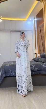 K-FASHION Gamis Set Hijab Terbaru Kekinian Baju Wanita Lebaran Model Baru Import Viral Outfit Modern