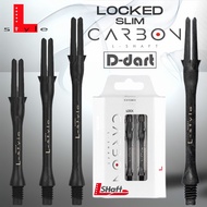 L STYLE CARBON DARTS SHAFT - CARBON SLIM LOCKED DART SHAFT WITH CHAMPAGNE RING/CAP FOR SOFT AND STEE