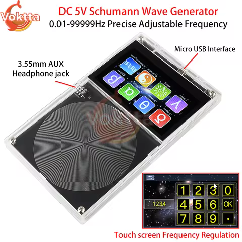 DC 5V Schumann Wave Generator 0.01-99999Hz Precise Adjustable Frequency Signal Generator Micro USB T