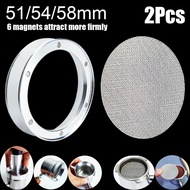 51/54/58mm Dosing Funnel With Puck Screen, Espresso Coffee Dosing Ring with 6 Suction For 51/54/58mm
