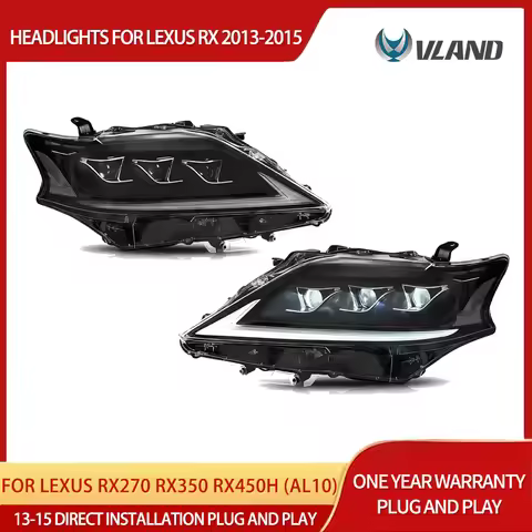 13-15 Lexus RX270 RX350 RX450H (AL10) Vland LED Matrix Headlight Black