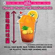 Waterproof Fragrant Tea Wall Sticker Scented Tea Decal Pre-Adhesive/Plastic Laminated, Shop Decorati