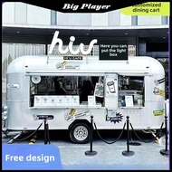 Dining Cart Commercial Restaurant Mobile Multi-functional Snack Cart Coffee Cart Outdoor Internet Ce