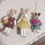 Denmark Nepal Wool Felt Pendant Bunny Finished Product sogood High-value Bag Trailer Hanging Keychai