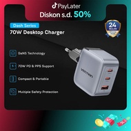 Vention GaN Charger GaNDash GaN Dash Adapter Head 20W 30W 45W 70W 100W PD PPS Bundling USB Type C/Li