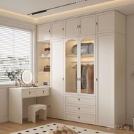 456 Integrated Door Finished Master Bedroom Large Wardrobe Cream Desk French Style Solid Wood Bedroo
