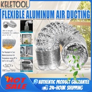 4"/ 6"/ 8" inch Double-Layer Encrypted Aluminum Foil Ventilation Pipe Scalable Smoke Tube Kitchen Ou