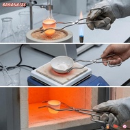 BANANA1Z6 Crucible Holder, High Temperature Tough Stainless Steel Crucible Tongs, Anti Slip Grip Sol