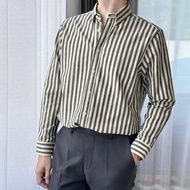 DANDY COSMO | [3สี]เสื้อเชิร์ต Oxford Shirt รุ่น ลายทาง-ใหญ่