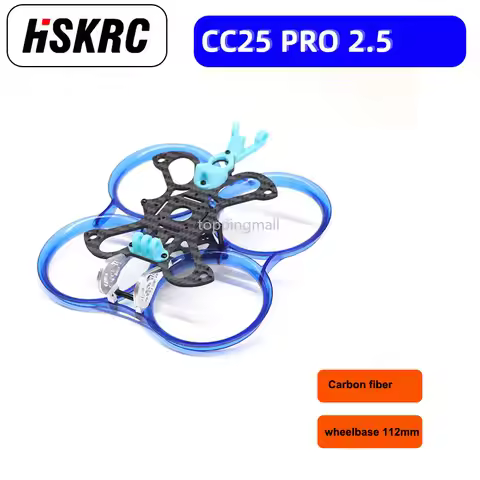 HSKRC CC25pro 2.5inch Carbon Fiber Frame Wheelbase 112mm w/ Duct TPU 3D Print Part for O3 Walksnail 