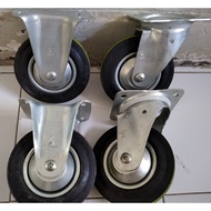 Star Rollen 4" Trolley Wheel - German Standard Rubber Price/Set (4Pc)