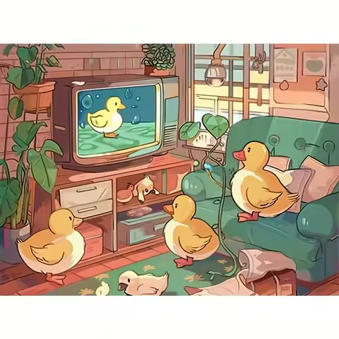 5D Diamond Painting Kit, [Duckling],Diamond Art Set Rhinestone Painting Art, Diamond Handmade Projec