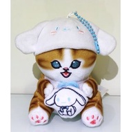 Mofusand X Cinnamoroll 毛公仔 公仔 掛飾 吊飾 Sanrio Shark Cat Kitten Cinnamon Roll Key Chain Keychain Charm R