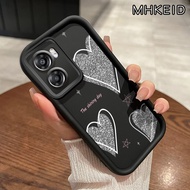 Casing Hp OPPO A57 2022 A77 A2022 A57s A57e A77s Case Pola Hati yang Bersinar Silikon Softcase Kesin