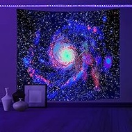 Psyhilar Blacklight Tapestry Glow in the Dark UV Space Universe Galaxy Black Light Posters for Adult