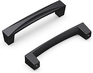 Hickory Hardware Crest Collection Pull 3-3/4 Inch (96mm) Center to Center Matte Black Finish