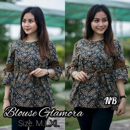 COD - Blouse Batik / Atasan Wanita /Baju Batik Wanita / Atasan Batik Wanita / Baju Batik Kerja / Baju Batik Guru / Blouse Batik Modern / Atasan Batik Wanita Terbaru Atasan Wanita Murah / Blouse Wanita Lengan Panjang / Blouse Jumbo