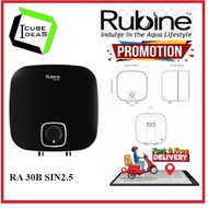 RUBINE STORAGE WATER HEATER (RA 30B / RA 30W ) 30 LITERS With Dielectric connector + Pressure Relief Valve + Mounting Ha