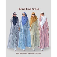 RANA LINE DRESS (STRIPE DRESS / DRESS ONLY) BY AURORA HIJAB RANA AURORA DRESS/ RANA AURORA DRESS/ RA