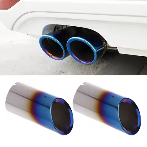 2Pcs Stainless Steel Exhaust Muffler Pipe For VW Volkswagen Jetta MK6 Golf 6 7 MK7 1.4T Systems Car 