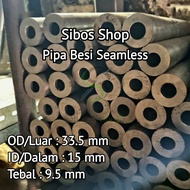 Seamless Iron Pipe Od 33.5mm Id 15mm Thickness 9.5mm Length 10cm to 25cm