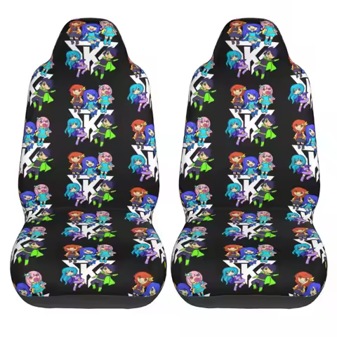 Gacha Life Car Seat Covers Taxi Polyester Auto Seat Covers Comfortable Two Pieces Cute Cover