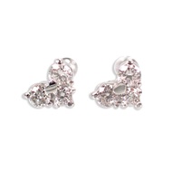 [New] PT900 Diamond Heart Earrings 0.1ct, 0.1ct [i2-3]