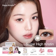 Hapa Kristin คอนแทคเลนส์ รายเดือน รุ่น Sugar High Kristin สี Beige (2pcs/box) มีค่าสายตา Contact Len