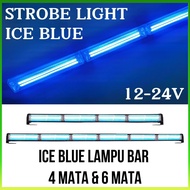 WESHOW Lampu Lori LED Kelip-Kelip Ice Blue Lampu Beacon Warning Light Led Light Bar Strobe Light Aks