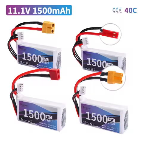 3S 11.1V 1500mAh LiPo Battery T/XT60/JST Plug for Rc Car Helicopter Airplane 11.1V Rechargeable Lipo