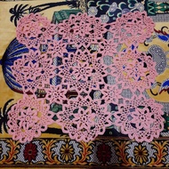 KATUN Knitted Tablecloth 44x44 cm Coral Square Cotton Yarn