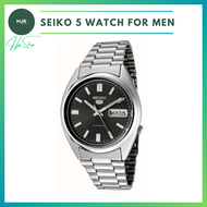 Seiko 5 Automatic Black Dial Stainless Steel Watch SNXS73