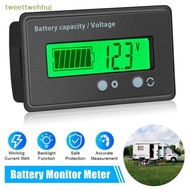 tweettwehhuj 12-72V  Battery Universal Power Indicator Power Display Voltmeter Car Motorcycle Power 