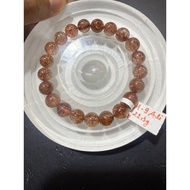 (A81)(9,1-9,4mm)Ta bracelet with red hair in thick hair size 9.4mm