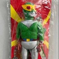 無版權 - THUNDER MASK 雷電俠 30cm Sofvi Sofubi 大膠 搪膠 舊膠 海賊版 當時物 / Bullmark Popy