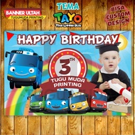 Print Banners|Backdrop|Children's Birthday/Birthday Banner - TAYO LITTLE BUS