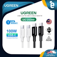 UGREEN US300 USB 2.0 100W USB-C MALE TO USB-C MALE CABLE FOR CHARGING & DATA SYNC- 1 METER