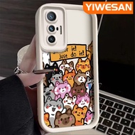 YIWESAN เคสสำหรับ VIVO X90 Pro X80 Pro X70 Pro เคส X60การ์ตูนอะนิเมะลายสัตว์น่ารักปลอกใหม่ซิลิโคนเคส