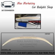 TOYOTA COROLLA ALTIS 2020 NORTH AMERICA STYLE REAR TRUNK SPOILER ABS SKIRT LIP BODYKIT